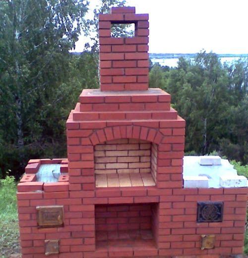стационарная печка жаровня барбекю