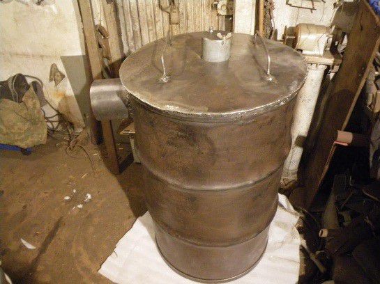 Крышка самодельной газогенераторной печи с ручками