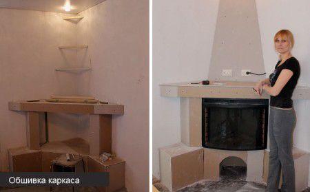 Обшивка каркаса листами гипсокартона